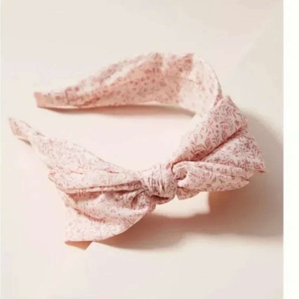 Quinn Bow Floral Bow Boho Shabby Chic Hipster Cottage Tie Hip Peasant Headband